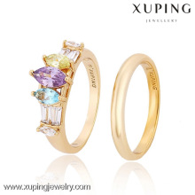 12857-Xuping Elegant Schmuck Gold Paar Ring Einstellungen mit CZ